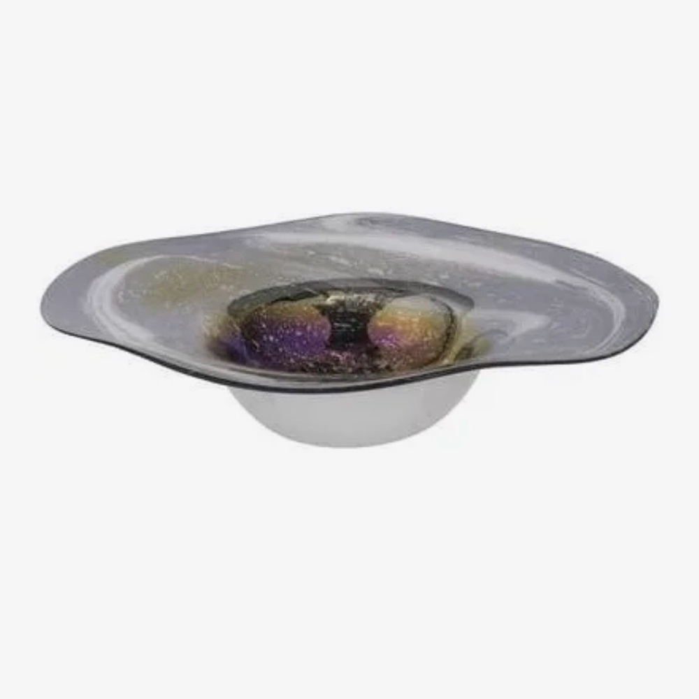 Svirla 18-inch Multi Color Blown-Glass Bowl
